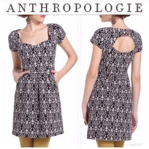 Anthropologie Deletta Black Gray Caledonia Lined Dress Size XS